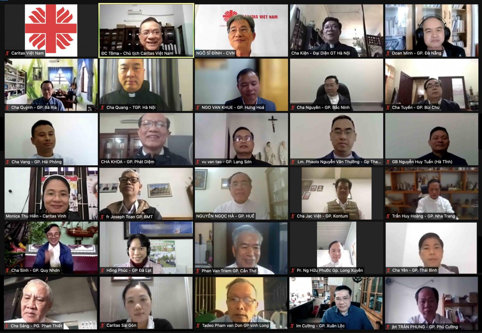Caritas Việt Nam: Cuộc họp mặt trực tuyến với 27 Giám đốc Caritas Giáo phận