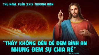 Suy niệm Thứ Năm Tuần XXIX Thường Niên: Không đem bình an