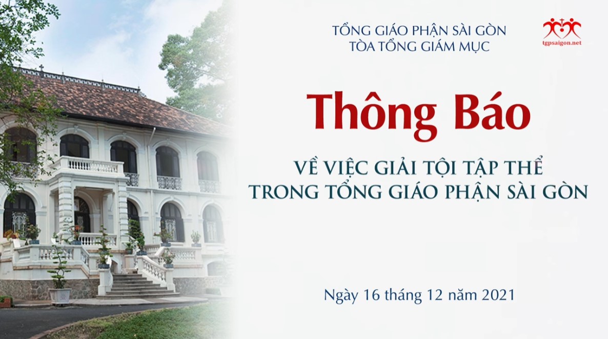 Toà TGM Sài Gòn: Thông báo cho phép giải tội tập thể