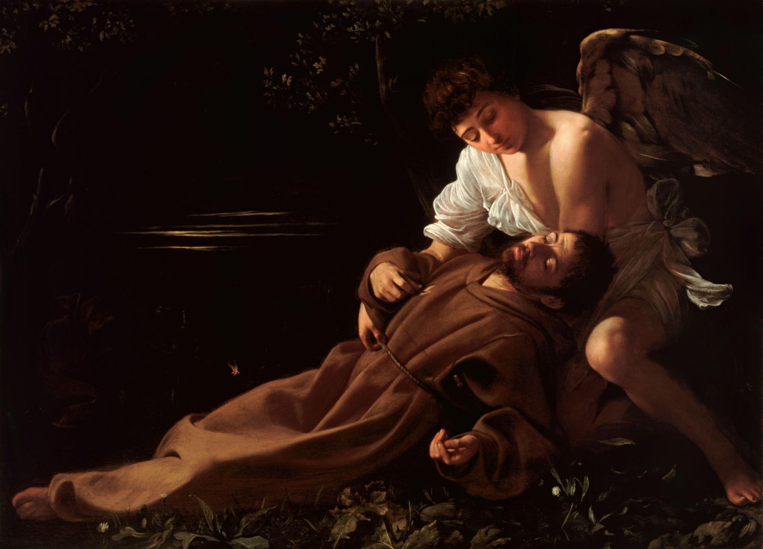 saintfrancisofassisiinecstasycaravaggioc1595