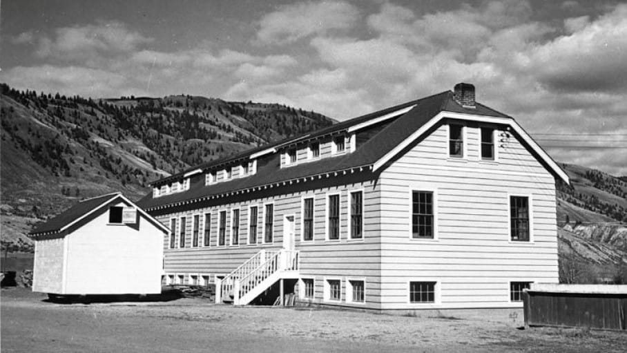 aclassroombuildingatthekamloopsindianresidentialschoolinbritishcolombiacanadacirca1950