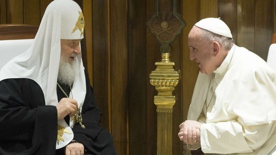 unmomentodellincontroalavanadipapafrancescoconilpatriarcakirill12febbraio2016